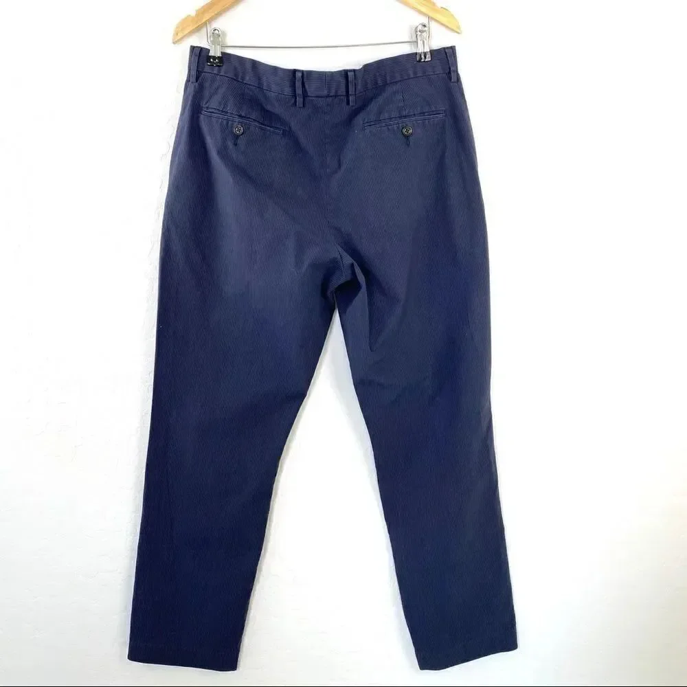 J. Crew gray blue pinstriped classic fit pants 34